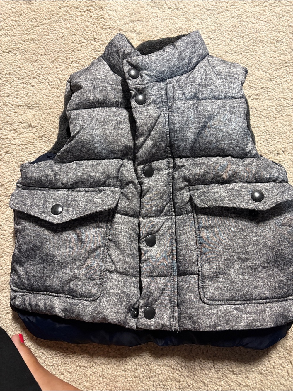 GAP Gray Quilted Puffer Vest for Kids